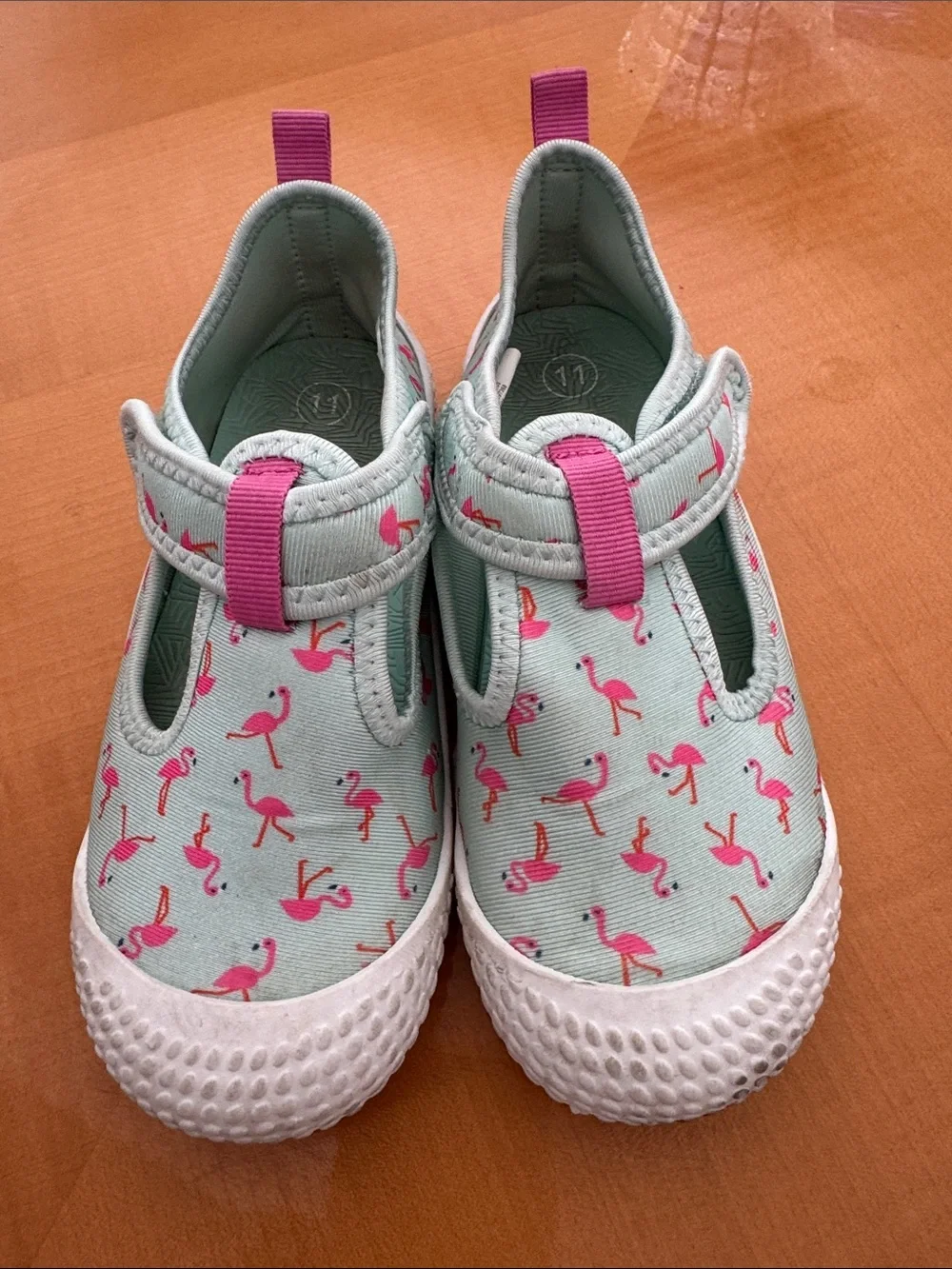 Kids Green Buckle Sandals - Stylish Summer Footwear size 11